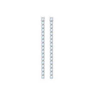 Elegantne viseće naušnice od čelika s nizom diskretnih i efektnih cirkona ES 145